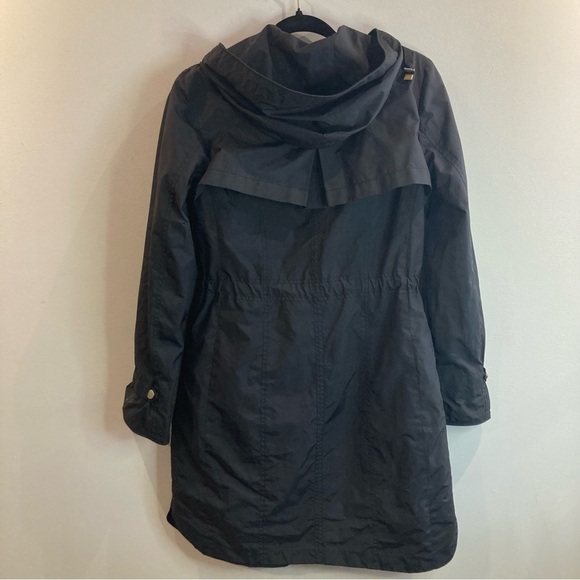 COLE HAAN Sz S Loose Packable Cap Hooded Drawstring Waffle Lining Rain Coat - Picture 8 of 13